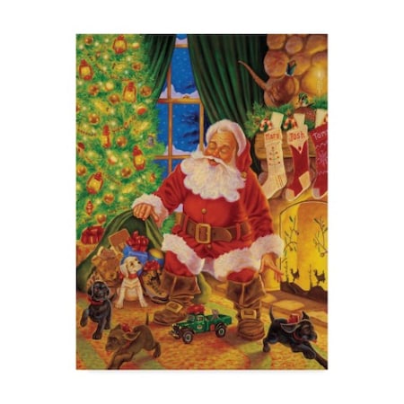 Christopher Nick 'Santa Pups' Canvas Art,35x47